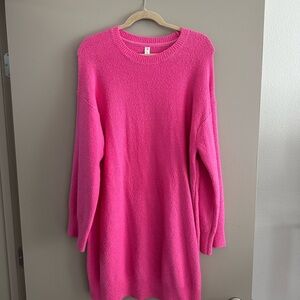 Anthropologie Pink Sweater Dress